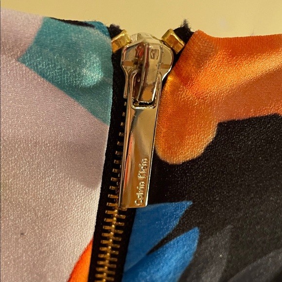 Calvin Klein Black Floral Midi Dress - Picture 3 of 4